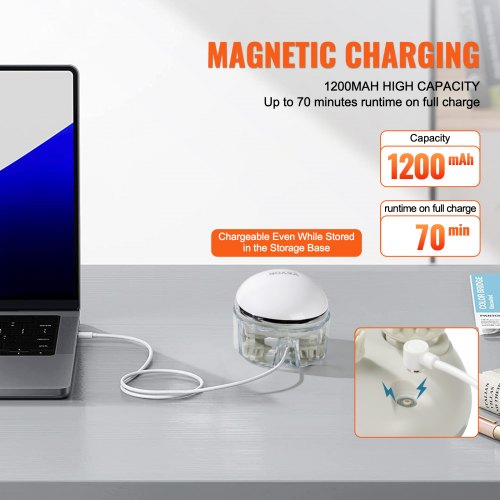 Electric Scalp Massager with Heat Rechargeable Heated Head Massager IPX7