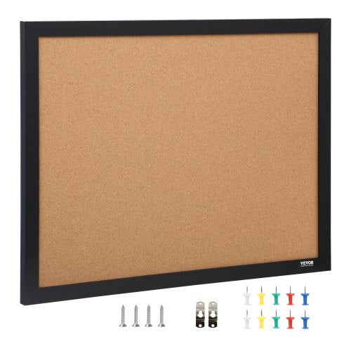 Cork Board 36x24 inches Bulletin Board with MDF Sticker Frame Vision Board
