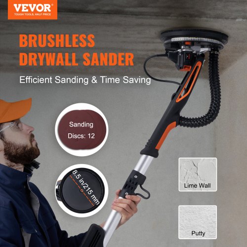 Drywall Sander 800W Brushless Motor Electric Sander Variable Speed
