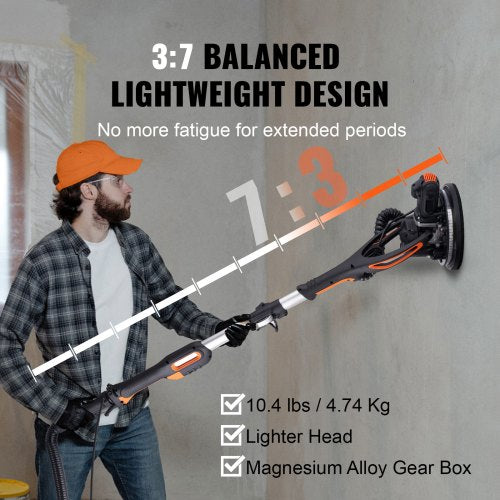Wall Smoother 900W Power Tool Includes 12 Sanding Pads Adjustable Speeds