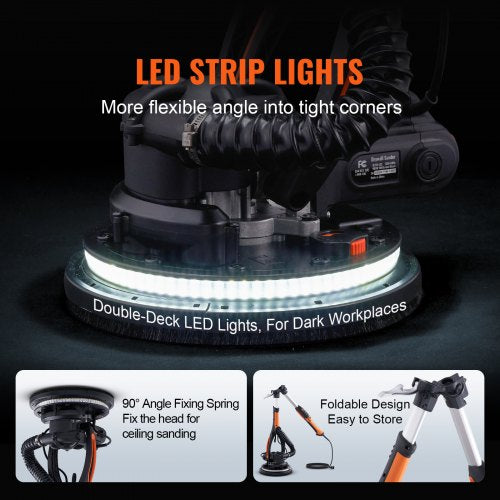 Wall Smoother 900W Power Tool Includes 12 Sanding Pads Adjustable Speeds