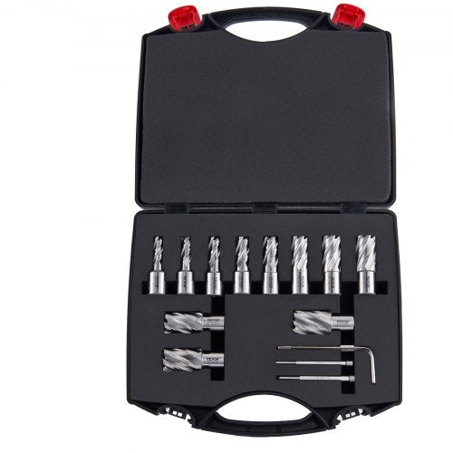 Annular Cutter Set 13 pcs Weldon Shank Mag Drill Bits 716 to 1116