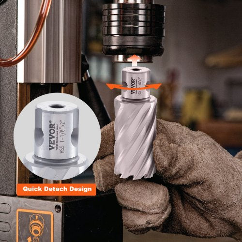 Annular Cutter Set 6 pcs Universal Shank Mag Drill Bits 1 to 2 Cutting