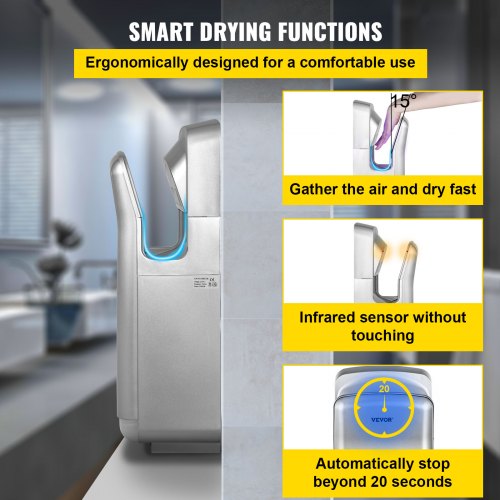 Jet Hand Dryer Premium Electric Commercial Blade Hand Dryer ABS Air Dryer