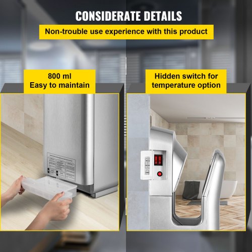 Jet Hand Dryer Premium Electric Commercial Blade Hand Dryer ABS Air Dryer