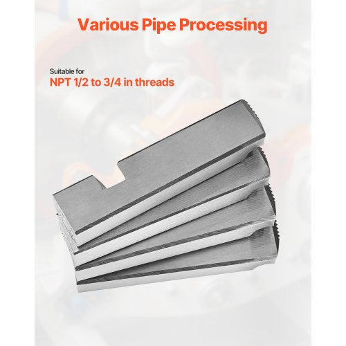 Threading Machine Dies 1234 NPT Pipe Dies4 Packs RightHanded HSS