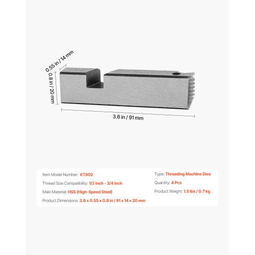 Threading Machine Dies 1234 NPT Pipe Dies4 Packs RightHanded HSS