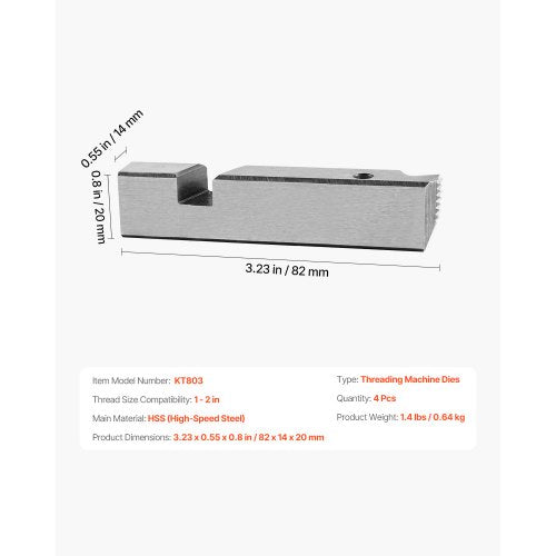 Threading Machine Dies 12 NPT Pipe Dies4 Packs RightHanded HSS Pipe
