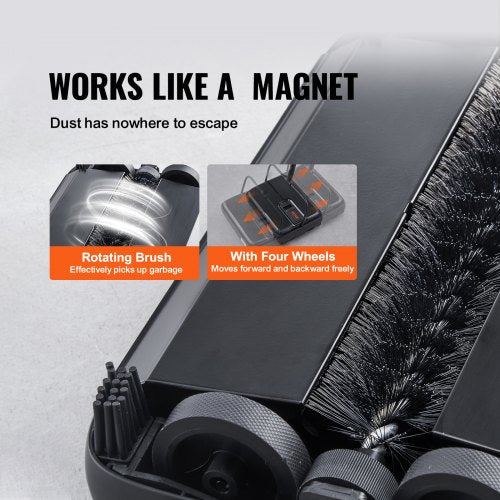 Carpet Sweeper 7.87 in Sweeping Paths Floor Sweeper Manual Non Electric
