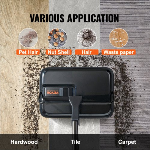 Carpet Sweeper 7.87 in Sweeping Paths Floor Sweeper Manual Non Electric