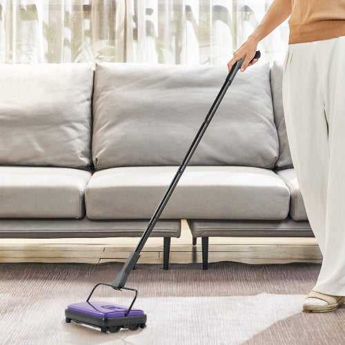 Carpet Sweeper Manual Floor Sweeper with 300 ml Dustbin Capacity Easy to Empty