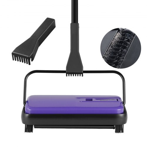 Carpet Sweeper Manual Floor Sweeper with 300 ml Dustbin Capacity Easy to Empty