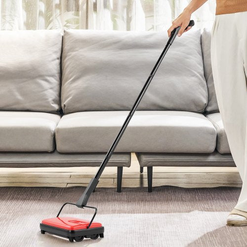 Carpet Sweeper Manual Floor Sweeper with 300 ml Dustbin Capacity Easy to Empty