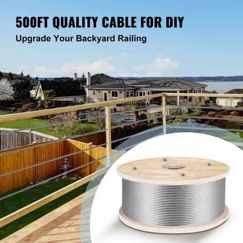 316 Stainless Steel Wire Rope 500ft Length Steel Wire Cable 316 Inch