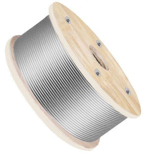 316 Stainless Steel Wire Rope 500ft Length Steel Wire Cable 316 Inch
