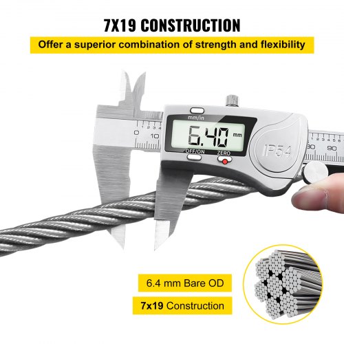 14 Stainless Steel Cable 200FT T304 7x19 Tighter Core Cable Railing