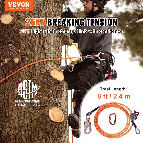 Steel Core flipline 12 x 8 Arborist Flipline Flip Line for Tree