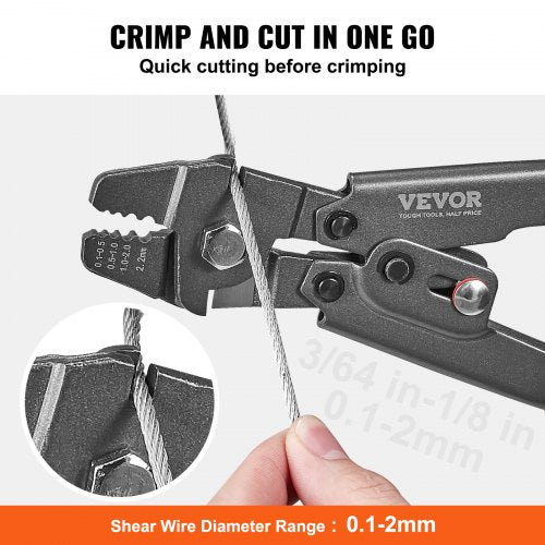 Wire Rope Crimping Tool and Cutter Up To 22mm Wire Cable Crimps 164 –