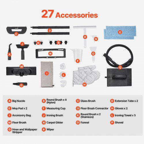 Steam Cleaner Multipurpose Powerful Steamer with 27 Accessories Steamer