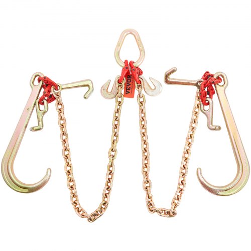 VChain Bridle 9620 lbs Working Load Limit 516 x 3 G80 Tow Chain with RTJ
