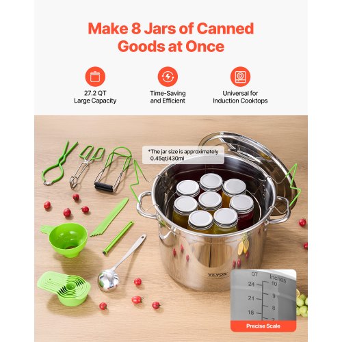 Canning Supplies Starter Kit 11 Pieces Stainless Steel Water Bath Canning