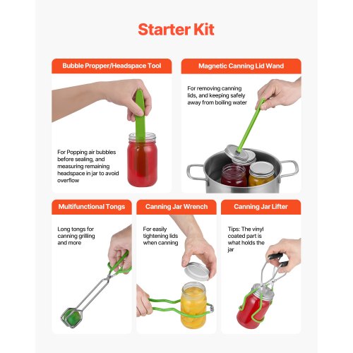 Canning Supplies Starter Kit 11 Pieces Stainless Steel Water Bath Canning