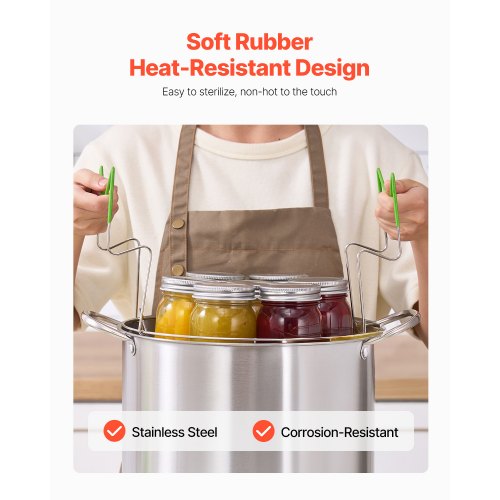 21 QT Canning Pot with Rack and Lid Stainless Steel Waterbath Canner with Rack