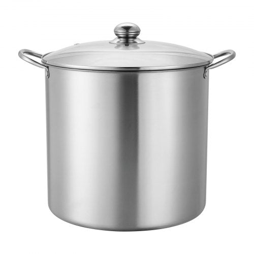 21 QT Canning Pot with Rack and Lid Stainless Steel Waterbath Canner with Rack