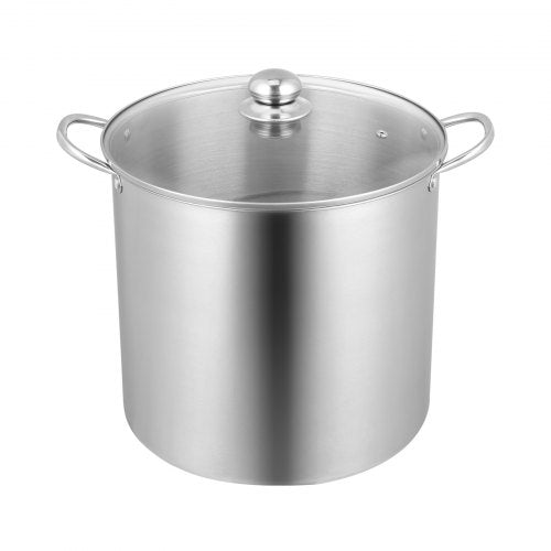 21 QT Canning Pot with Rack and Lid Stainless Steel Waterbath Canner with Rack