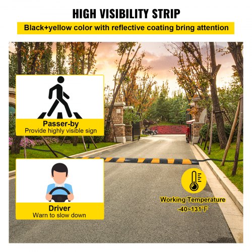 2pcs 6 Feet Rubber Speed Bump Driveway Modular Heavy Duty Speed Bumps 724 x