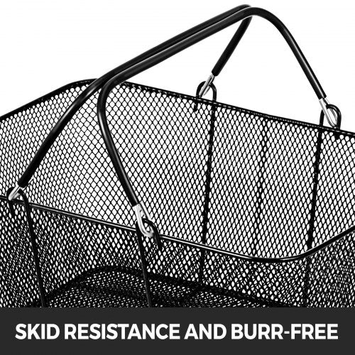 Shopping Baskets with Handles 12PCS Black Metal Shopping Basket Portable