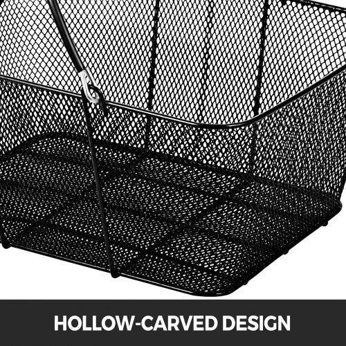 Shopping Baskets with Handles 12PCS Black Metal Shopping Basket Portable