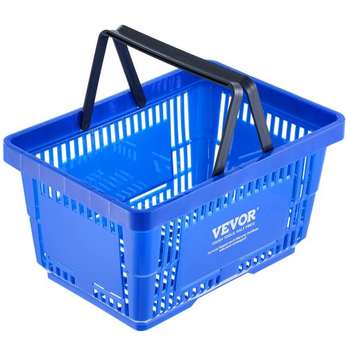 Shopping Basket Set of 12 24L Durable Plastic Grocery Basket with Handle