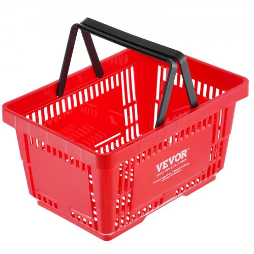 Shopping Basket Set of 12 24L Durable Plastic Grocery Basket with Handle