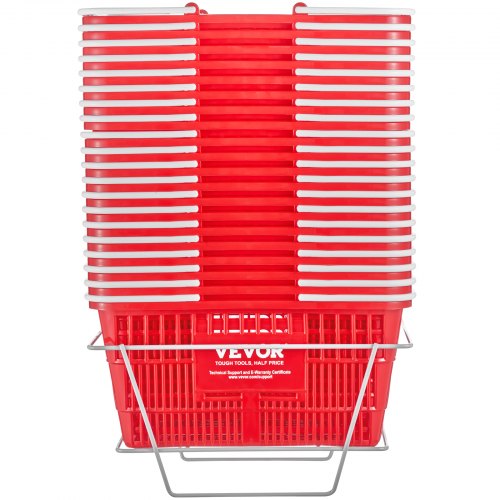 Shopping Basket Set of 20 21L Durable Plastic Grocery Basket with Handle
