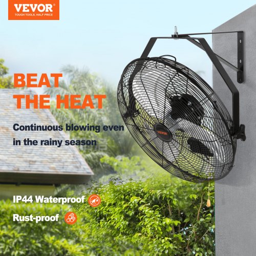 Wall Mount Fan 18 Inch 3speed High Velocity Max 4150 CFM Waterproof