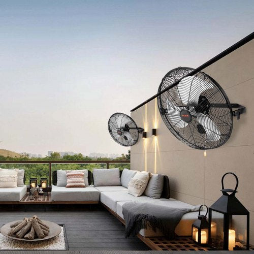Wall Mount Fan 2 Pcs 18 Inch Waterproof 3Speed High Velocity Max 4000 Cfm