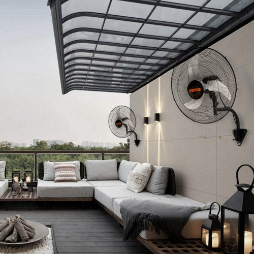 Wall Mount Fan 2 PCS 18 inch Oscillating 3speed High Velocity Max 4000