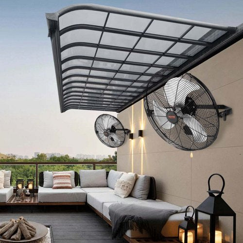 Wall Mount Fan 2 PCS 18 inch Manual 360Degree Tilt Adjustment 3speed