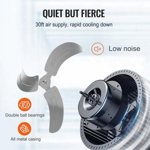 Wall Mount Fan 2 PCS 20 inch Oscillating 3speed High Velocity Max 4000