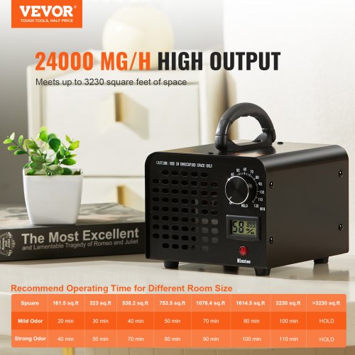 Ozone Generator 24000mgh Ozone Machine Odor Remover High Capacity