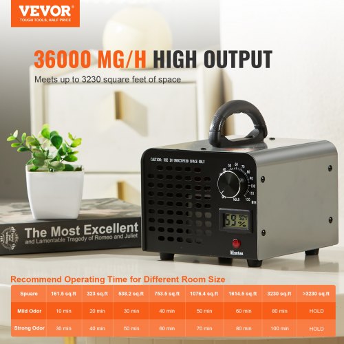 Ozone Generator 36000mgh Ozone Machine Odor Remover High Capacity