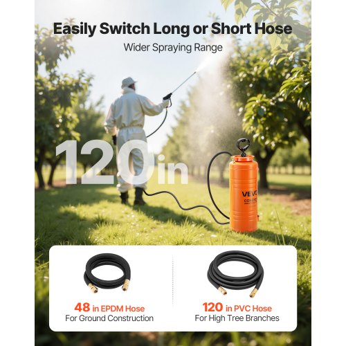 Industrial Concrete Sprayer 3.5 Gallon Stainless Steel Heavy Duty Tripoxy Pump
