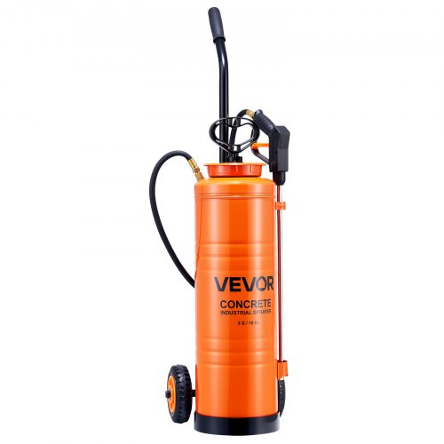 Industrial Concrete Sprayer With Wheeled Cart 5 Gallon Stainless Steel Heavy