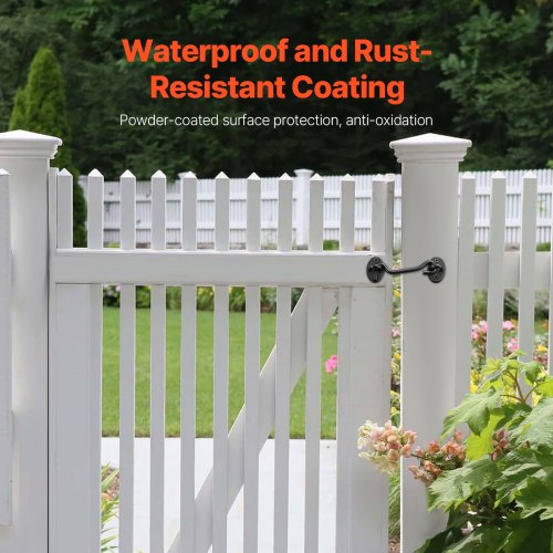 Hook and Eye Gate Latch 2 Pack Barn Door Latch Hook with Mounting Screws