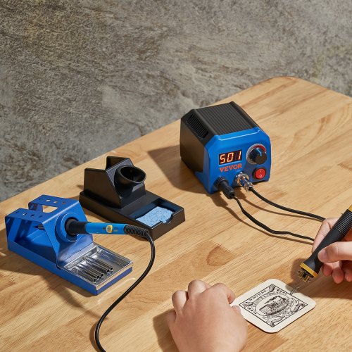 Wood Burning Kit 250700°C Adjustable Temperature with Display Dual Output