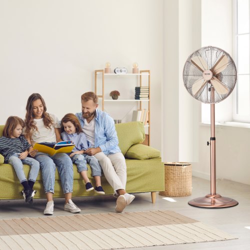 Industrial Pedestal Fan 16 Inch 75Degree Oscillating Fan Height