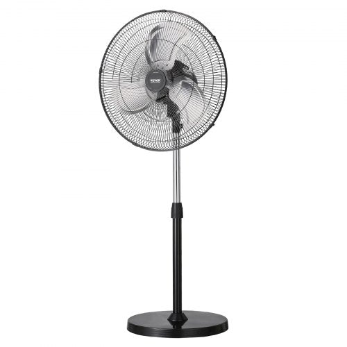 Industrial Pedestal Fan 20 Inch 90Degree Oscillating Fan Height