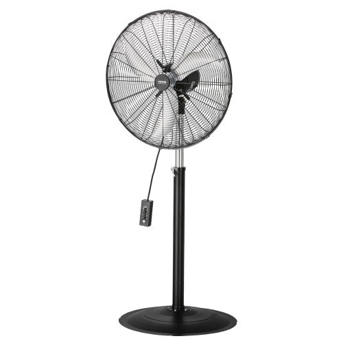 Industrial Pedestal Fan 24 Inch 85Degree Oscillating Fan Height