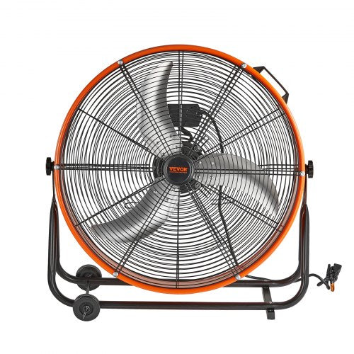 Drum Fan 24 Inch High Velocity Industrial Shop Fan Heavy Duty Commercial